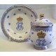 RORSTRAND GRIPSHOLM PATTERN CRÈME CUP & STAND – LIMITED EDITION KINGS OF SWEDEN SERIES – CARL XIV JOHAN (1818-1844)